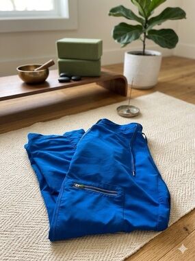 healing hands Blue Drawstring Scrub Jogger